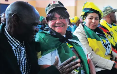  ?? Picture: PHANDO JIKELO ?? PROUD: MKVA member Alfred Willie with Michel Assure, sister of Struggle hero Ashley Kriel and Selina Williams, sister of Coline Williams, at the commemorat­ion held in Athlone yesterday.