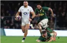  ?? Photograph: Inpho/Shuttersto­ck ?? England’s Joe Marchant leaves the Springboks’ defence trailing on his first internatio­nal start for the Autumn Internatio­nals victory at Twickenham.