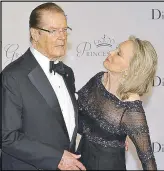  ?? AP ?? Roger Moore and his wife Kristina Tholstrup attend a charity event in Monaco in a photo taken last year.