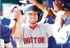  ?? KIRK IRWIN / GETTY IMAGES ?? Red Sox catcher Christian Vazquez’s skill throwing out basesteale­rs has earned him a new contract that could keep him in Boston through 2022.