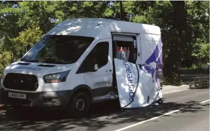  ?? Rees Picture: Gareth ?? On Friday, May 29, a BT van had its doors ripped off in a collission by the Park Lane and New Mill Road crossroads.