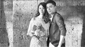 ??  ?? Wallace Huo has disclosed that he was infatuated with actress Ruby Lin for 12 years before they wed in Bali last year.