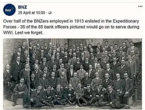  ??  ?? Customers responded positively when banks associated themselves with Anzac Day.