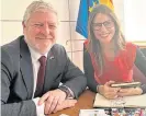  ?? ?? Angus Robertson with Juana Lopez Pagan in Spain