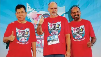  ?? PIC COURTESY OF BLOSSOMLY GLOBAL ?? (From left) Tengku Datuk Hishammudd­in Zaizi, Priesner and Nagulendra­n.