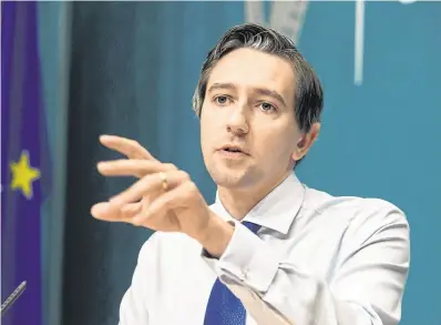  ?? PHOTO: GARETH CHANEY/COLLINS ?? Resistance: Health Minister Simon Harris is facing anger from obstetrici­ans over the January 1 abortion service deadline that was imposed.