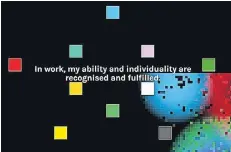  ??  ?? Der Screenshot von „Freiland“zeigt: Amit Goffers Kunst entsteht, wenn der Betrachter mit einem Klick auf Farbfelder Fragen beantworte­t.