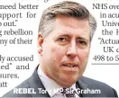  ??  ?? REBEL Tory MP Sir Graham