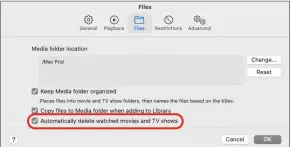  ??  ?? Modify the Optimize Storage settings in the TV app' preference­s.