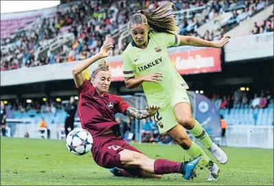  ?? DAVID RAMOS / GETTY ?? La holandesa Lieke Martens fue la mejor blaugrana y autora del tercer gol