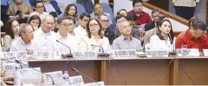  ??  ?? ABS-CBN executives at the Senate hearing