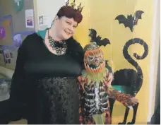  ?? ?? Reece Laverick, 9, as a pumpkin, with mum, Linsey, as the Evil Queen.