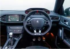  ??  ?? CUTTING EDGE: Peugeot has made the GTi’s cabin more modern and more suited to an upmarket audience.