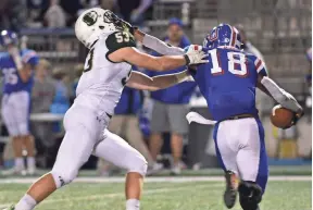  ?? STAN CARROLL, THE COMMERCIAL APPEAL ?? Briarcrest visited MUS on Friday at Stokes Stadium. The Owls are led by WR/DB Maurice Hampton ( No. 18), an LSU commitment. MUS dominated and won 38-0.