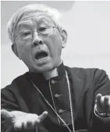  ?? THE ASSOCIATED PRESS ?? Cardinal Joseph Zen fears the Vatican’s negotiatio­ns with Beijing will bring suffering to millions of worshipper­s.