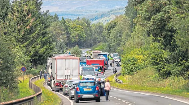 A9 closed after one person dies in two car crash at Dunkeld