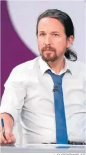  ?? LUCA PIERGIOVAN­NI / EFE ?? El líder de Unidas Podemos, Pablo Iglesias.