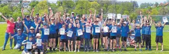  ?? FOTO: TSB RAVENSBURG ?? Über 80 Kinder nahmen am vom TSB Ravensburg organisier­ten Kinderleic­htathletik-Wettkampf am 13. April im TSB Stadion teil.