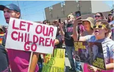  ?? AFP ?? Protesters demonstrat­e against US immigratio­n policy in San Diego, California, on Saturday.