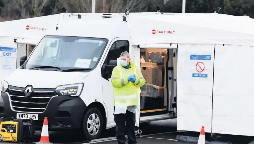  ?? Andrew Teebay ?? ● Mobile testing unit ready to go in Southport