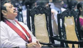  ?? AFP FILE ?? Musical chairs, Sri Lankan style: Mahinda Rajapakse at a ceremony in Colombo.