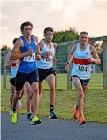  ?? ?? Aidan Daniel running his 5k PB at Odd Down