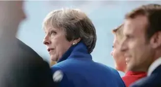  ?? NYT PIC ?? British Prime Minister Theresa May (centre) at the North Atlantic Treaty Organisati­on summit in Brussels, recently. Efforts to prepare for the possibilit­y of a no-deal Brexit have backfired by drawing attention to the extreme consequenc­es Britain might...