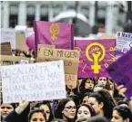  ?? BILD: SN/APA/AFP ?? Protest in Madrid.