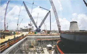  ?? JOHN BAZEMORE/THE ASSOCIATED PRESS ?? Constructi­on continues on a new reactor at Plant Vogtle power plant in Waynesboro, Ga.