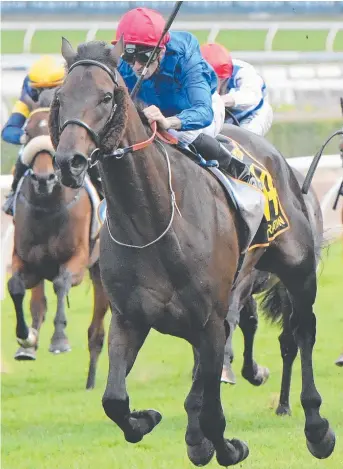  ?? Picture: SIMON BULLARD ?? The Charlie Appleby and James Ferguson-trained stayer Polarisati­on, with Corey Brown in the saddle, takes out the $2 million Sydney Cup (3200m) at Randwick yesterday