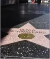  ?? CHRIS PIZZELLO — THE ASSOCIATED PRESS ?? Olivia de Havilland’s star on the Hollywood Walk of Fame is pictured last Monday in Los Angeles. The two-time Oscar winner, best known for her role as the kindly Melanie in “Gone With the Wind,” died July 26 at her home in Paris. She was 104.