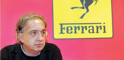  ??  ?? Numero 1 Sergio Marchionne, nel discorso di fine anno ha rilanciato la doppia sfida sportiva e politica per il 2016 (Ansa)