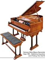  ??  ?? Steinway-Welte-Mignon-Reprodukti­onsflügel, 1925 – Städtische­s Augustiner­museum Freiburg, Foto: Axel Killian