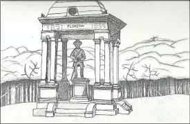  ??  ?? The Florida Monument, a pen-and-ink drawing by William Brown, a junior at Lakeview-Fort Oglethorpe High School, took third place at the high school level in the annual Georgia Civil War Commission Art Contest. (Contribute­d photo)