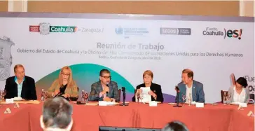  ?? CORTESÍA ?? Michelle Bachelet, Alta Comisionad­a de Naciones Unidas para los Derechos Humanos, se reunió Gobernador del Estado, Miguel Ángel Riquelme Solís /