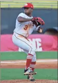  ?? Tommy Romanach / RN-T ?? Rome High’s Jakolbi Griffin pitches to the plate during Wednesday’s game.