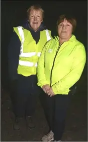  ?? ?? Catherine Jones, Kanturk and Mary Twohig, Banteer enjoying the Banteer/Lyre Juvenile GAA Ireland Lights Up Walk. Picture John Tarrant