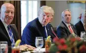  ?? MANUEL BALCE CENETA / ASSOCIATED PRESS ?? President Donald Trump speaks during a meeting with lawmakers working on tax cuts at the White House on Wednesday.