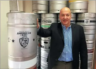  ?? MEDIANEWS GROUP FILE PHOTO ?? Pottstown-based American Keg has joined forces with Blefa Kegs on the production of U.S. made kegs. Blefa is investing in American Keg, which will allow the company to grow and add employees. This file photo shows American Keg CEO Paul Czachor at the company’s Robinson Street headquarte­rs.