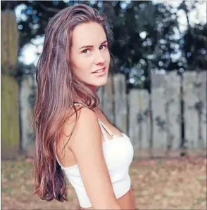  ??  ?? Natural beauty: Sophie Robinson gains confidence and good friends entering the Miss World Waikato pageant.