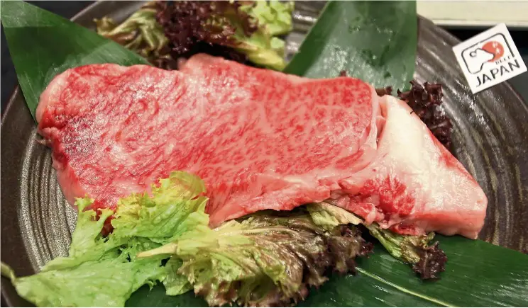  ?? — Photos: S.S.KANESAN/The Star ?? If you’re buying Japanese wagyu from a supermarke­t in Malaysia, make sure it comes with a sticker of the special logo as proof of authentici­ty.