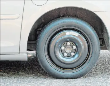  ?? Tribune News Service ?? The Pacifica van comes with a space-saver spare tire.