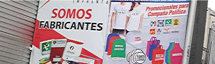  ?? FOTOS: ANDRÉS LOBATO ?? Publicidad para llamar al voto por cargos en el interior del estado.