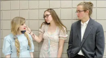  ?? CAROL ROLF/CONTRIBUTI­NG PHOTOGRAPH­ER ?? Drama students at Conway High School will portray people who are buried at the Oak Grove Cemetery during tours presented by the Faulkner County Historical Society on Oct. 22. Kelli King, from left, will portray 8-year-old Maud E. Ingram, who was the...