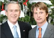  ??  ?? AFRAID: Jonathan Bush, right, with his cousin George W. Bush. Jonathan assaulted his wife Sarah