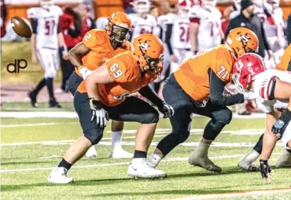  ?? Submitted photo ?? ■ Nashville offensive linemen Dalton Brown (69) is ready to lead the Scrappers offensive front in 2020. The Scrappers open their season August 28, hosting Pleasant Grove.