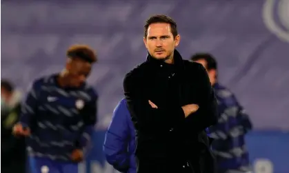  ?? Photograph: Tim Keeton/AFP/Getty Images ?? Frank Lampard shortly before he was sacked by Chelsea in January 2021. He has rejoined as caretaker manager after Graham Potter was fired.