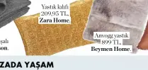  ??  ?? Akrilik Sangro koltuk şalı 99,95 TL, Bella Maison.
Yastık kılıfı 209,95 TL, Zara Home.
Anvogg yastık 899 TL, Beymen Home.