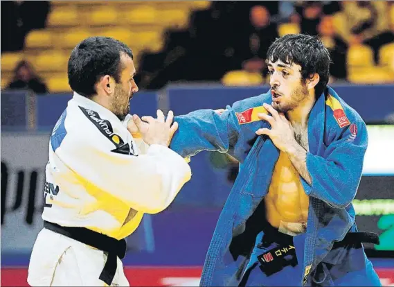  ?? FOTO: EFE ?? Alberto Gaitero, a la derecha, es uno de los jóvenes valores del judo español y busca demostrarl­o a nivel absoluto