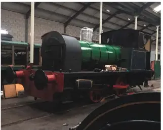  ??  ?? Bagnall 0-4-0ST Dunlop No. 6 inside the Chasewater Railway’s workshop at Brownhills West on February 3. OWEN EDWARDS